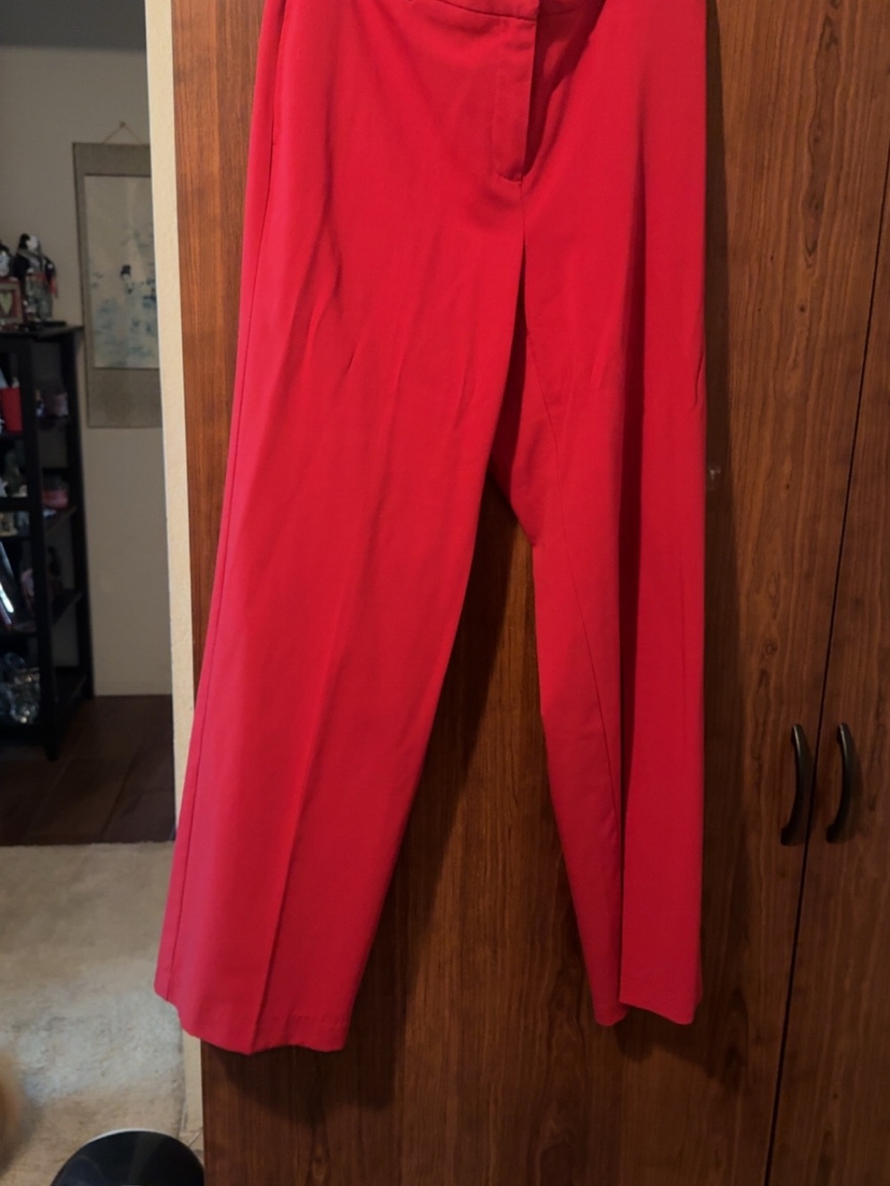 Women's Red Wide-Leg Pants